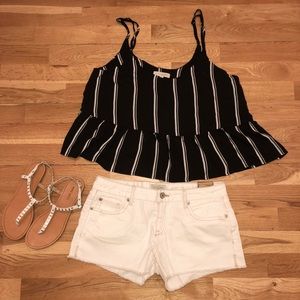 Stripe Spaghetti crop top